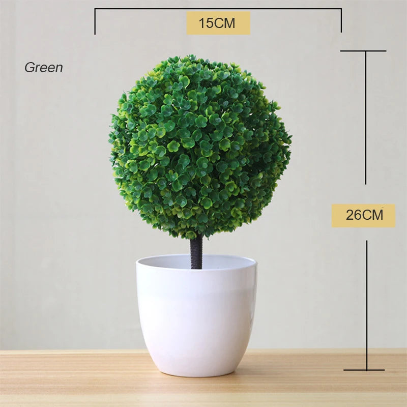 Artificial Plant Tree Window Sill Office Table Desktop Decoration Plastic Garden Fake Plant Potted Home Decor Potted Ornaments