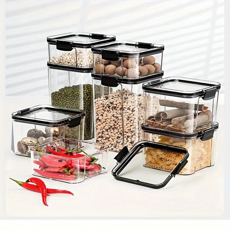 1pc Airtight Food Storage Containers With Lids, Transparent Food Jars, Moisture-proof Transparent Sealed Fresh-keeping Box