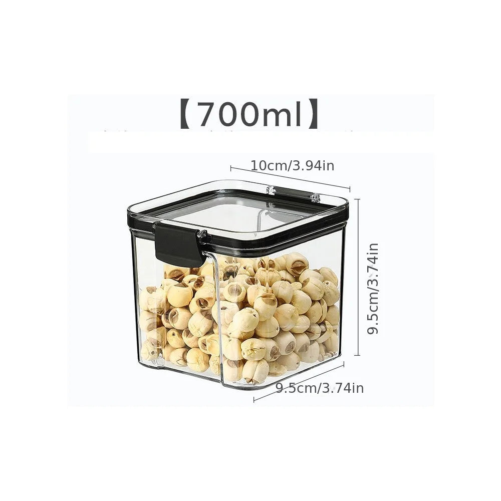 1pc Airtight Food Storage Containers With Lids, Transparent Food Jars, Moisture-proof Transparent Sealed Fresh-keeping Box