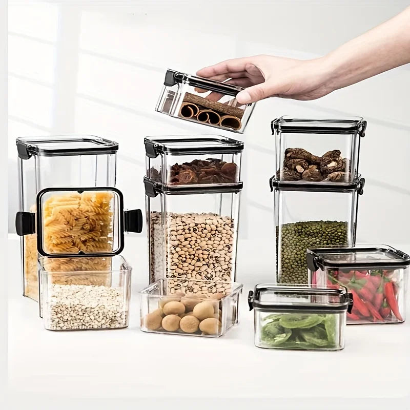 1pc Airtight Food Storage Containers With Lids, Transparent Food Jars, Moisture-proof Transparent Sealed Fresh-keeping Box