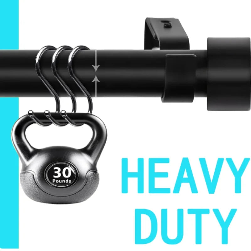 Adjustable Heavy-Duty Telescopic Curtain Rod Set