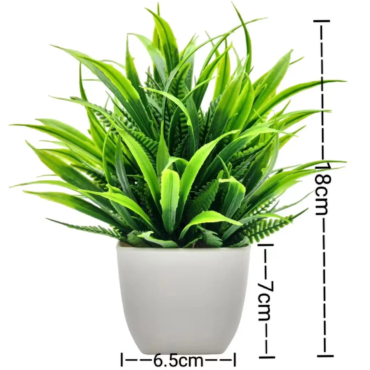 1pc Artificial Plants with Plastics Pots Perfect Greenery for Home DecorationsOffice Desk Living Room and Bedroom Decoration