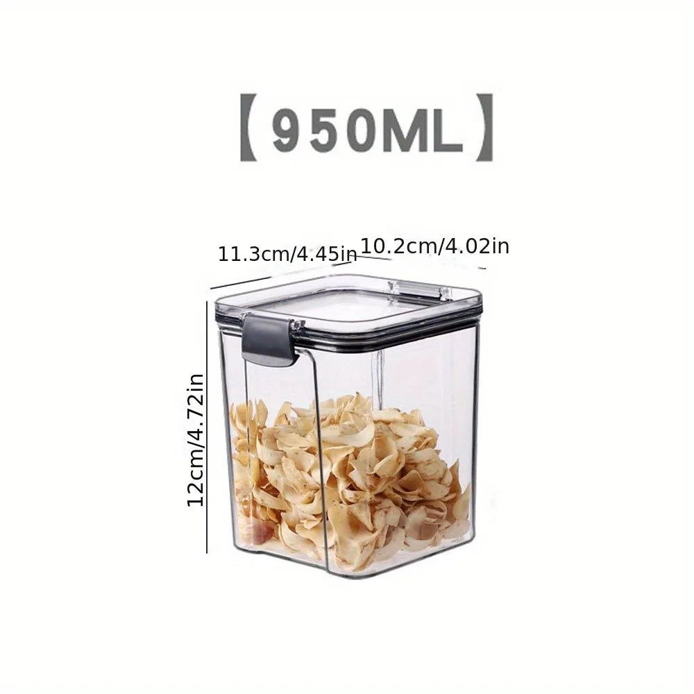 1pc Airtight Food Storage Containers With Lids, Transparent Food Jars, Moisture-proof Transparent Sealed Fresh-keeping Box