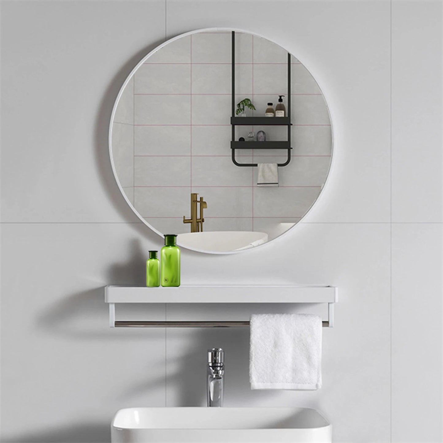 Round Modern Bathroom Mirror