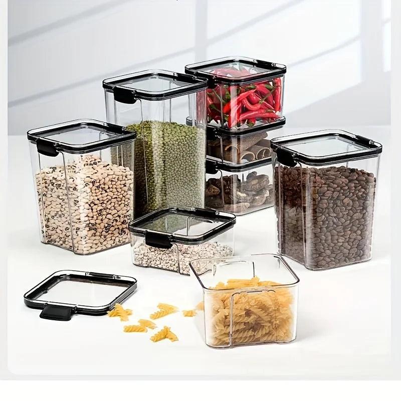 1pc Airtight Food Storage Containers With Lids, Transparent Food Jars, Moisture-proof Transparent Sealed Fresh-keeping Box