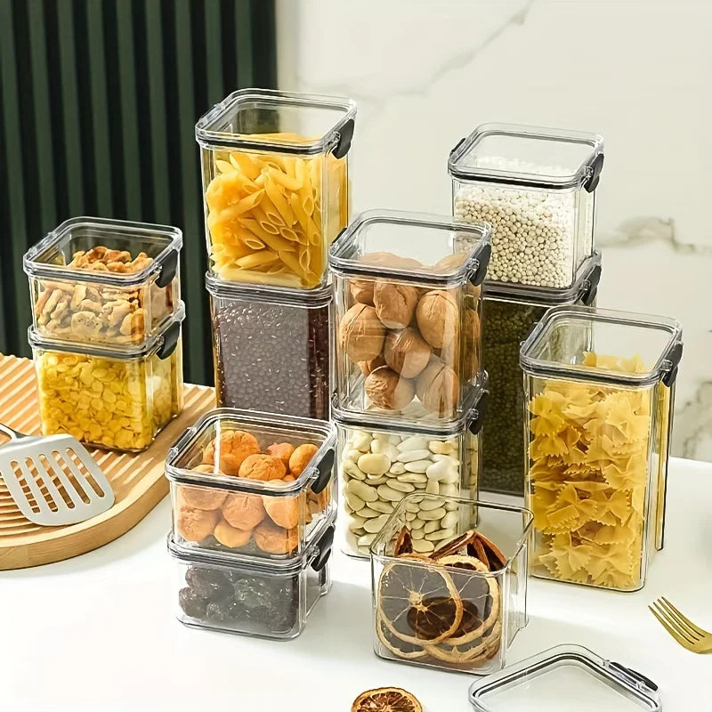 1pc Airtight Food Storage Containers With Lids, Transparent Food Jars, Moisture-proof Transparent Sealed Fresh-keeping Box