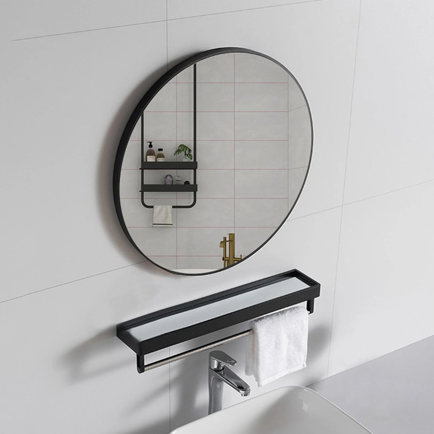 Round Modern Bathroom Mirror