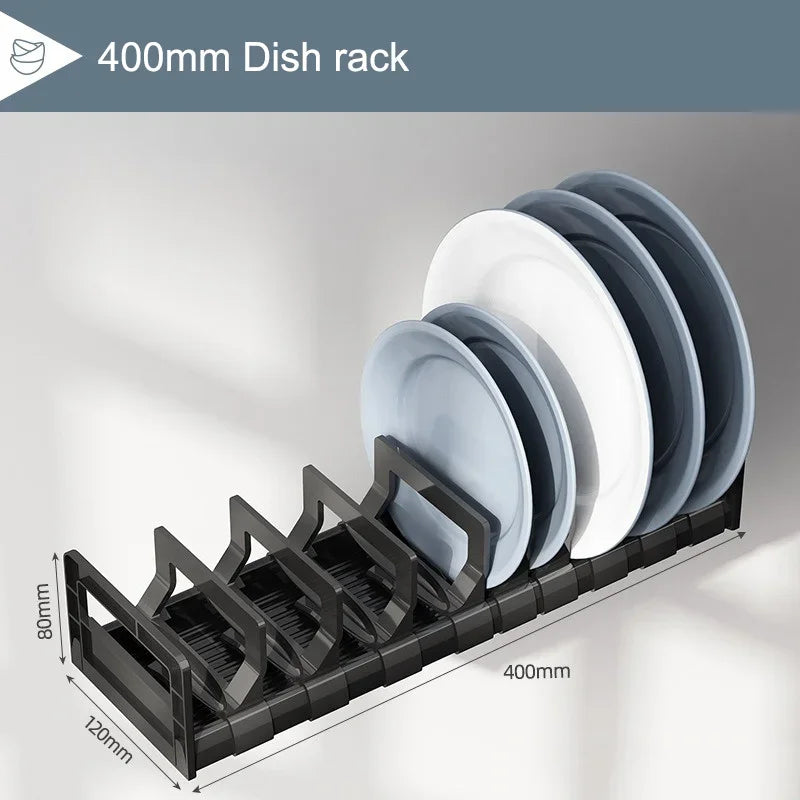 Kitchen Bowl And Dish Rack Cabinet Drawer Storage Rack Plate Drying Rack Tableware Bowl Dish Partition Adjustable Organizer