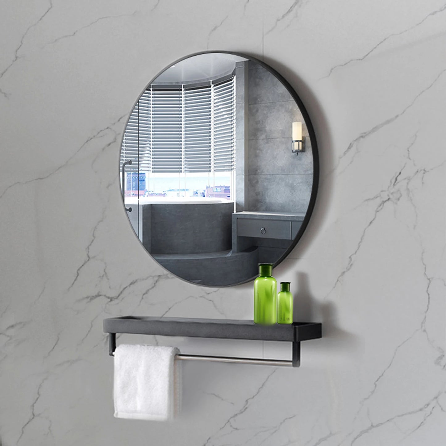 Round Modern Bathroom Mirror