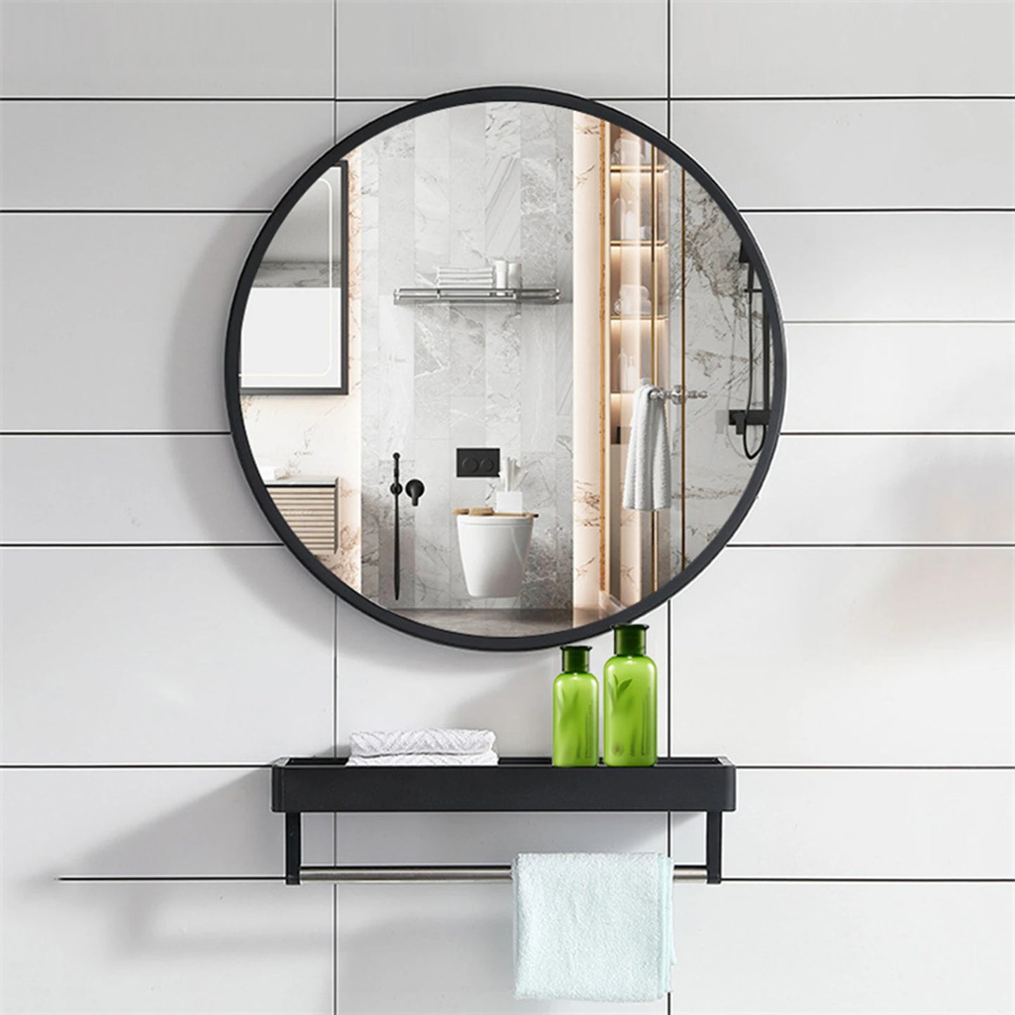 Round Modern Bathroom Mirror